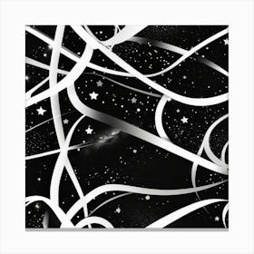 Black And White Stars Canvas Print