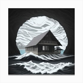 House In The Water Canvas Print