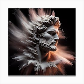 Sculpture of stone and sand in a Male shape Canvas Print
