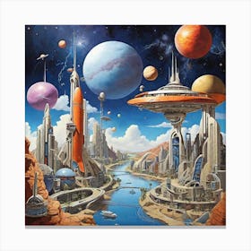 Space City 1 Canvas Print