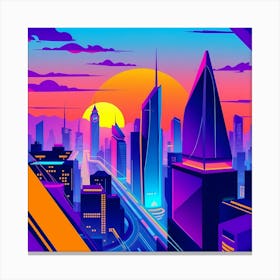Futuristic Cityscape 8 Canvas Print