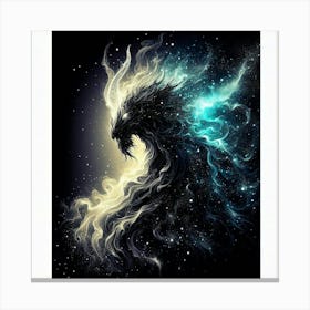 Dragon Of The Night Sky Canvas Print