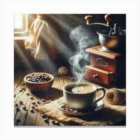 Coffee And Coffee Grinder 2 Canvas Print