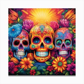 Day Of The Dead Skulls 23 Canvas Print