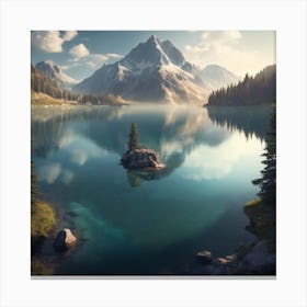 Mountain Lake Canvas Print