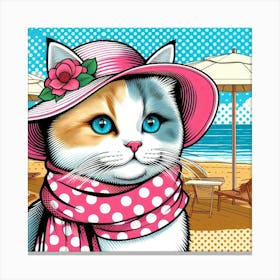 Feline Cat Creative Artwork Illustration 132 Canvas Print