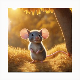 Mouse In The Sun Canvas Print