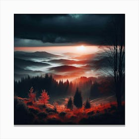 Sunset In The Mountains 170 Canvas Print