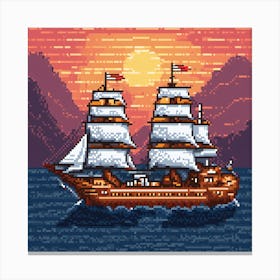 Pixel Art 6 Canvas Print