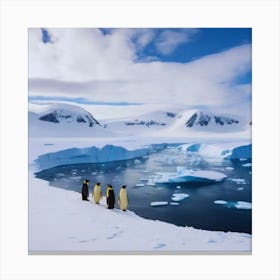 Antarctic Penguins Canvas Print