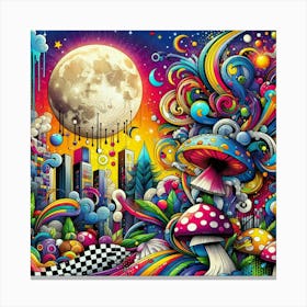 Psychedelic City 12 Canvas Print