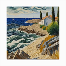 House By The Sea Canvas Print