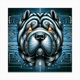 Robot Dog Sharpei Canvas Print