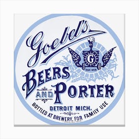 Goebel Beer Canvas Print