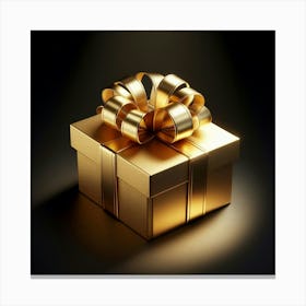 Gold Gift Box 1 Canvas Print