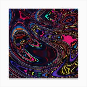 Abstract Psychedelic Swirls Canvas Print