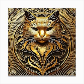 Golden Cat 15 Canvas Print