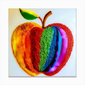 Rainbow Apple Canvas Print