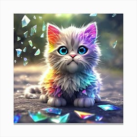 Rainbow Kitten 5 Canvas Print