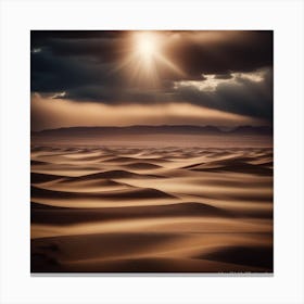 Sunrise Over The Sand Dunes Canvas Print