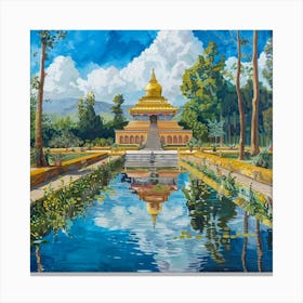 Golden Pagoda 2 Canvas Print