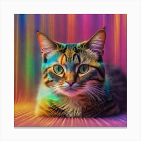 Psychedelic Cat Canvas Print