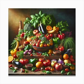 Fruit And Vegetables Canvas Print