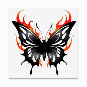 Butterfly In Flames 3 Canvas Print