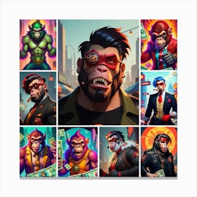 Chimpanzees Canvas Print