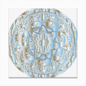 Mandala Floral Line Art Decorative 1 Canvas Print