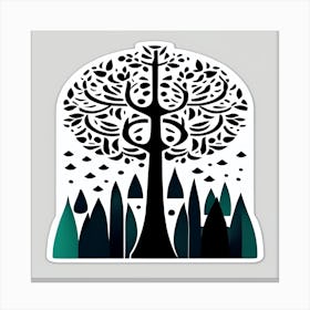 Tree Of Life - Sticker Canvas Print