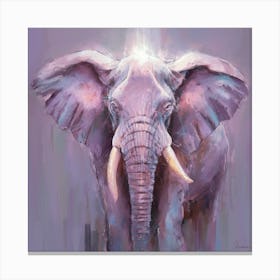 Elephant With Tusks Canvas Print