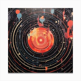 Space Vynl Canvas Print