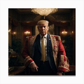 Photoreal An Aweinspiring Image Of Donald Trump Capturing His 3 Canvas Print