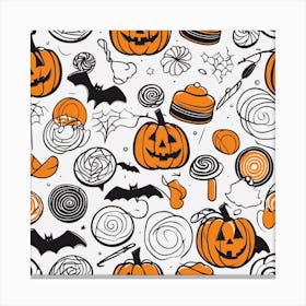 Halloween Pattern Canvas Print