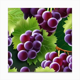 Purple Grapes Canvas Print