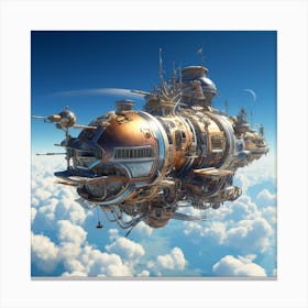 Futuristic Spaceship 16 Canvas Print
