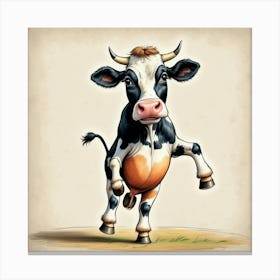 Cute Cow Illustration Canvas Print