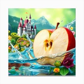 Apple In The Water Canvas Print