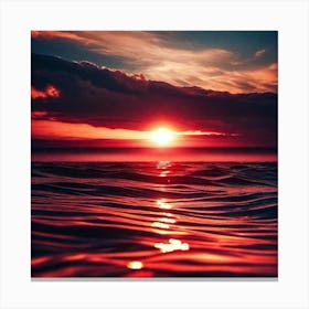 Sunset Over The Ocean 216 Canvas Print