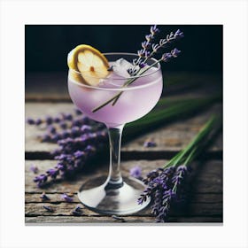 Cocktail With Lavender Canvas Print