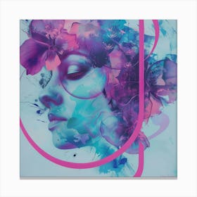 Abstract woman portrait print Canvas Print