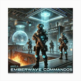 A Futuristic Science Fiction Depiction Of Emberwav Canvas Print