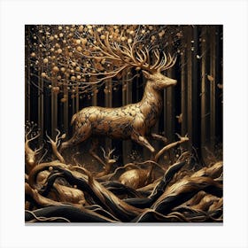 Deer In The Forest 7 Canvas Print