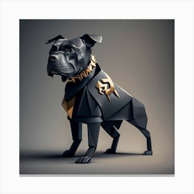 Black And Gold Dog Canvas Print