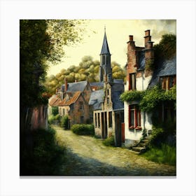 Village In France Canvas Print