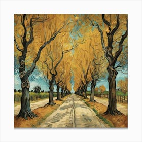 Avenue Of Trees Painting Vincent Van Gogh Art Art Print Canvas Print