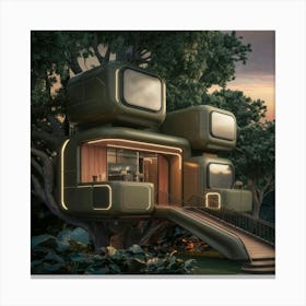 Futuristic Tree House 10 Canvas Print