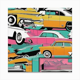 Vintage Cars Canvas Print