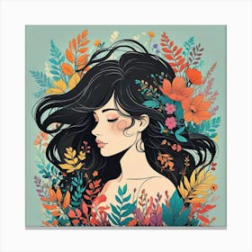 Into The Garden Ai Art Wall Art Design Illustration (26) Canvas Print